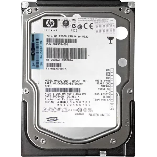 Fujitsu MAU3073NP | 73GB 15000RPM Ultra320 Scsi 8MB Cache 3.5-Inch Hard Drive-image
