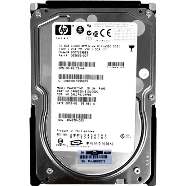 Fujitsu MAW3073NC | 73.5GB 10000RPM Ultra320 Scsi 80-Pin 8MB Cache 3.5-Inch Hard Drive-image
