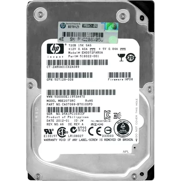 Fujitsu MBE2073RC | 73GB 15000RPM SAS 6Gb/S Hot Pluggable 16MB Cache 2.5-Inch Hard Drive-image