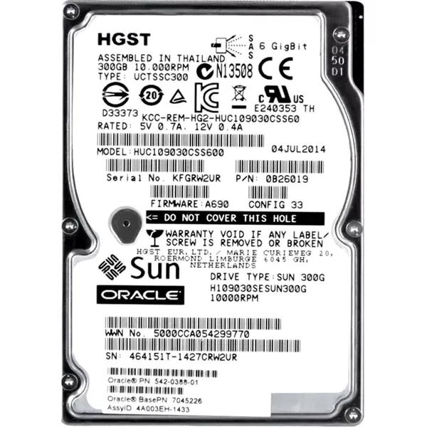 Sun 7045226 | 300GB 10000RPM SAS 6Gb/S 2.5-Inch Hard Drive-image