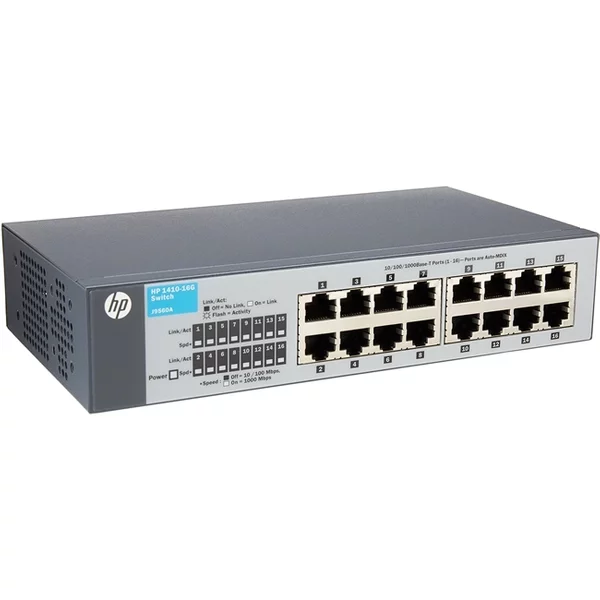Hp J9560A#ABA | Officeconnect 1410 Series 1410-16G 16 X 10/100/1000Base-T RJ-45 Ports Layer 2 Unmanaged Gigabit Ethernet Network Switch-image