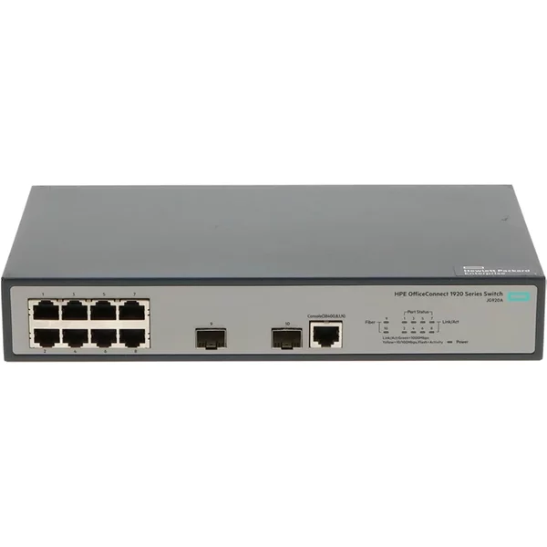 Hp JG920-61101 | Officeconnect 1920 Series 1920-8G 8 X RJ-45 10/100/1000Base-T And 2 X Sfp (Mini-Gbic) Ports Layer 3 Managed Gigabit Ethernet Network Switch-image
