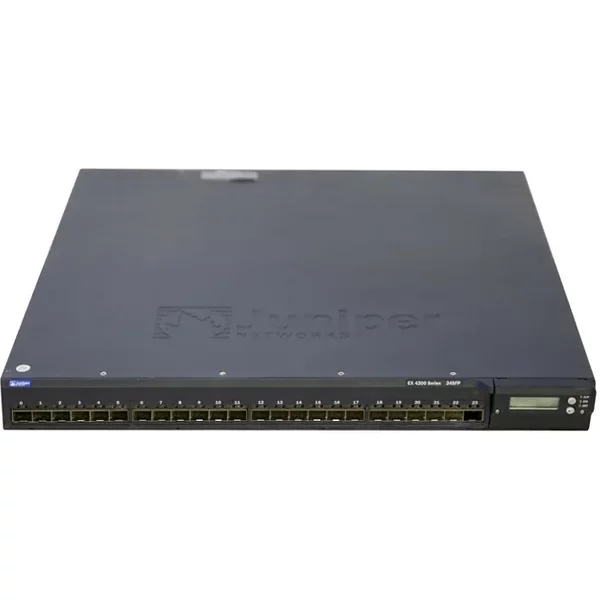 Juniper EX4200-24F-DC | EX4200 Series EX4200-24F 24 x SFP Ports 10/100/1000Base-X Layer 3 Managed 1U Rack-mountable Stackable Gigabit Ethernet Network Switch