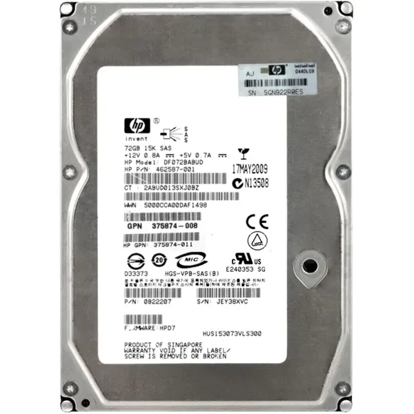 Hitachi 0B22207 | Ultrastar C10K147 Series 73GB 10000RPM SAS 3Gb/S 16MB Cache 2.5-Inch Hard Drive-image