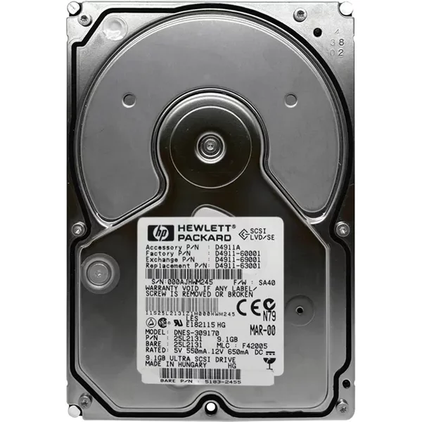 IBM 25L2131 | Ultrastar 18ES 9.1GB 7200RPM Wide Ultra2 Scsi 68-Pin 2MB Cache 3.5-Inch Hard Drive-image