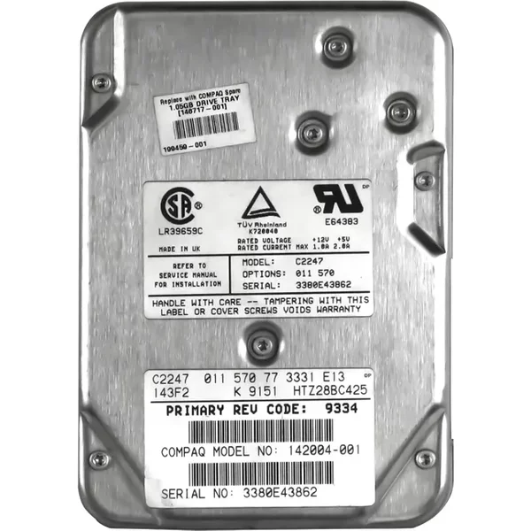 HP 146717-001 | 1.05GB 6400RPM Fast Scsi Hot-Pluggable 50-Pin 1.6-Inch Hard Drive-image