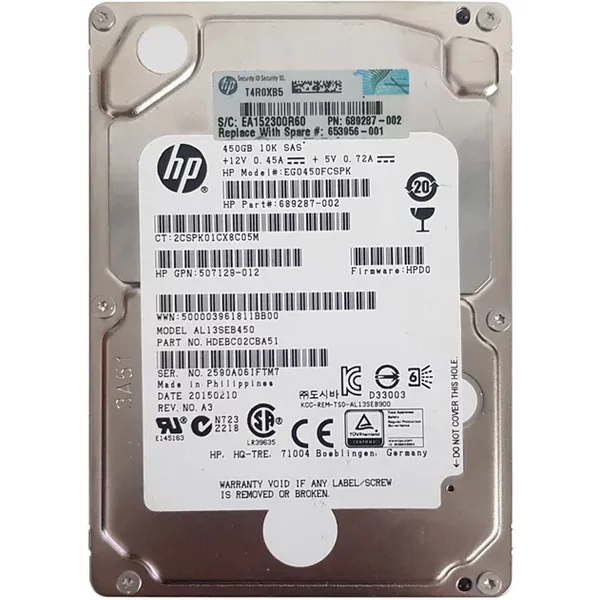 Toshiba AL13SEB450 | 450GB 10000RPM SAS 6Gb/S 64MB Cache 2.5-Inch Hard Drive-image