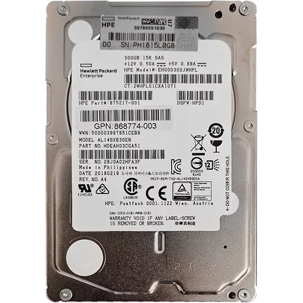 Toshiba AL14SXB30EN | 300GB 15000RPM SAS 12Gb/S 128MB Cache 2.5-Inch Hard Drive-image