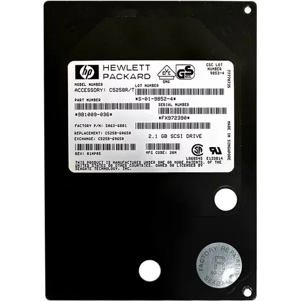 HP C5258-69650 | 2.1GB Fast Wide Scsi 3.5-Inch Internal Hard Drive-image