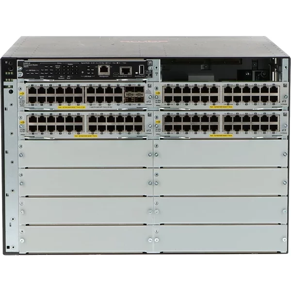 Hp JL001-61001 | 5400R Zl2 Series 5412R 92GT Poe+/4Sfp+ V3 92 X RJ-45 Ports Poe+ 10/100/1000Base-T + 4 X Sfp+ Ports + 8 X Open Module Slots Layer 3 Managed Rack-Mountable Gigabit Ethernet Network Switch-image