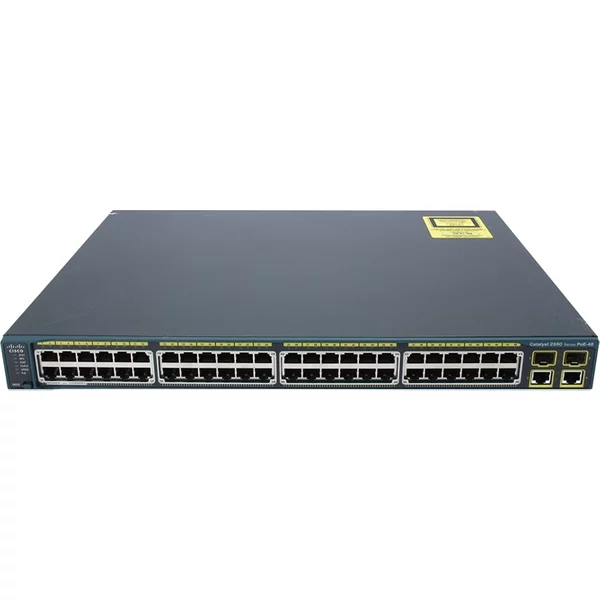 Cisco WS-C2960-48PST-L | Catalyst 2960 Series 2960-48PST 48 X RJ-45 Ports Poe+ 10/100Base-Tx + 2 X RJ-45 Gbe Ports + 2 X Sfp Ports Layer 2 Managed 1U Rack-Mountable Fast Ethernet Network Switch-image