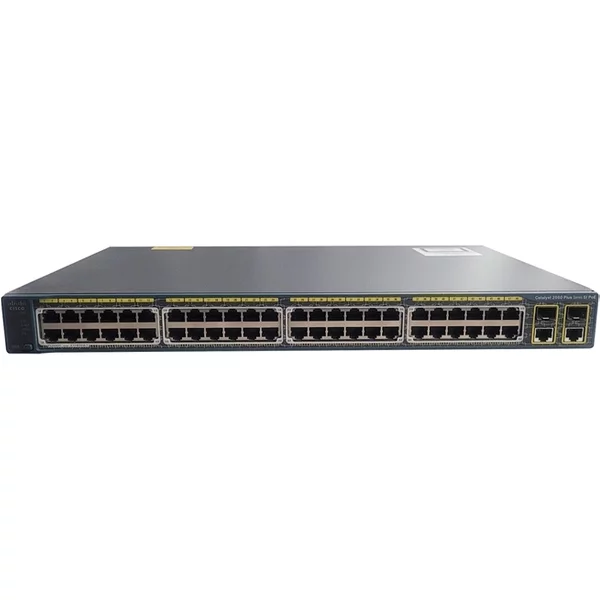 Cisco WS-C2960+48PST-S= | Catalyst 2960-Plus Series 2960+48PST 48 X RJ-45 Ports 10/100Base-Tx + 2 X Ge (RJ-45) Ports + 2 X Sfp Ports Layer 2 Managed 1U Rack-Mountable Gigabit Ethernet Network Switch-image