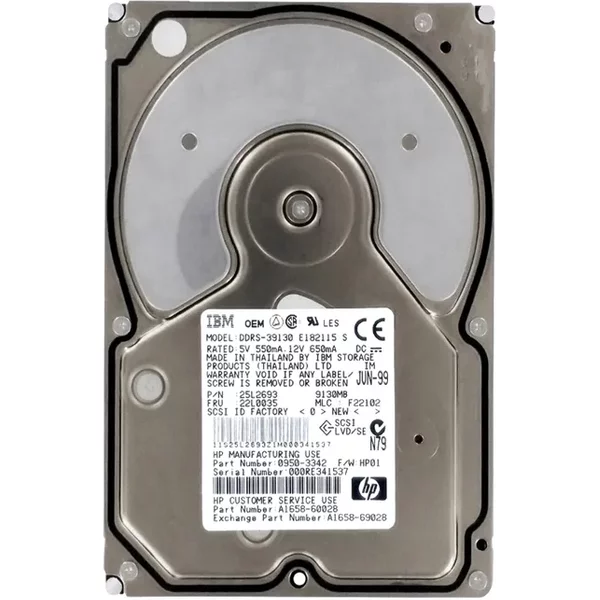 IBM 25L2693 | Ultrastar 9ES 9.1GB 7200RPM Ultra Wide Scsi 80-Pin 512KB Cache 3.5-Inch Hard Drive-image