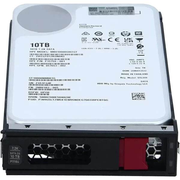 HP P11184-001 | 10TB 7200RPM Sata 6Gb/S Hot-Pluggable 3.5-Inch Lpc Hard Drive For Proliant Gen8/Gen9/Gen10/Gen10+/Gen11 Servers-image