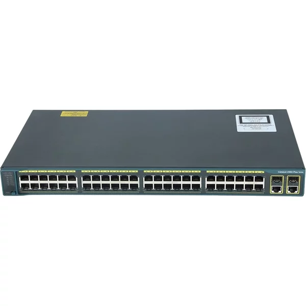 Cisco WS-C2960+48TC-L | Catalyst 2960-Plus Series 2960+48TC 48 X RJ-45 Ports 10/100Base-Tx + 2 X RJ-45/SFP Ports Layer 2 Managed Rack-Mountable Fast Ethernet Network Switch-image