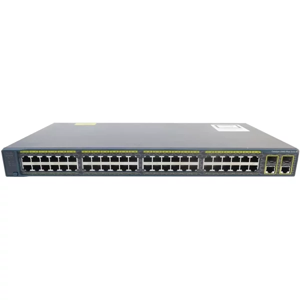 Cisco WS-C2960+48TC-S | Catalyst 2960-Plus Series 2960+48TC 48 X RJ-45 Ports 10/100Base-Tx + 2 X RJ-45/SFP Ports Layer 2 Managed Rack-Mountable Fast Ethernet Network Switch-image
