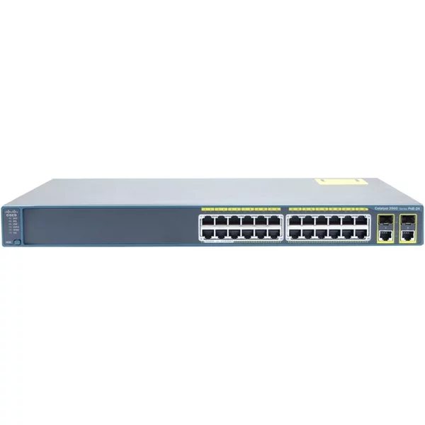 Cisco WS-C2960-24PC-L | Catalyst 2960 Series 2960-24PC 24 X RJ-45 Ports Poe 10/100Base-Tx + 2 X Dual-Personality Sfp Uplinks Ports Layer 2 Managed Rack-Mountable Fast Ethernet Network Switch-image