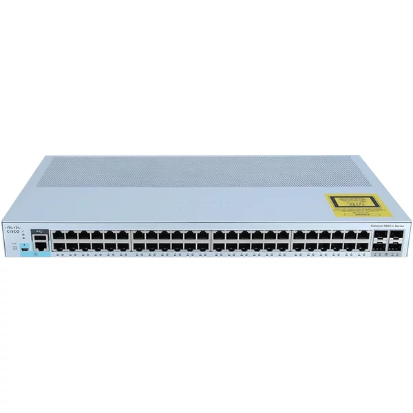 Cisco WS-C2960L-48TS-LL-RF | Catalyst 2960L Series 2960L-48TS 48 X RJ-45 Ports 10/100/1000Base-T + 4 X Sfp Ports Layer 2 Managed 1U Rack-Mountable Gigabit Ethernet Network Switch-image