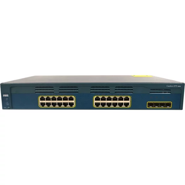 Cisco WS-C2970G-24TS-E-RF | Catalyst 2970 Series C2970G-24TS 24 X Ports 10/100/1000Base-T + 4 X Sfp Ports Layer 2 Managed 1U Rack-Mountable Gigabit Ethernet Network Switch-image