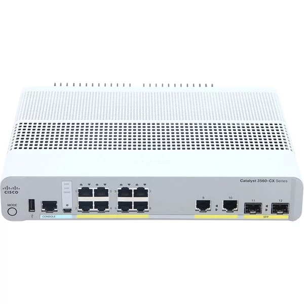 Cisco WS-C3560CX-8TC | Catalyst 3560-CX Series 10/100/1000 8X Ethernet Ports Switch With 2X 1GE Sfp And 2X 1GE Copper Uplink Ports-image