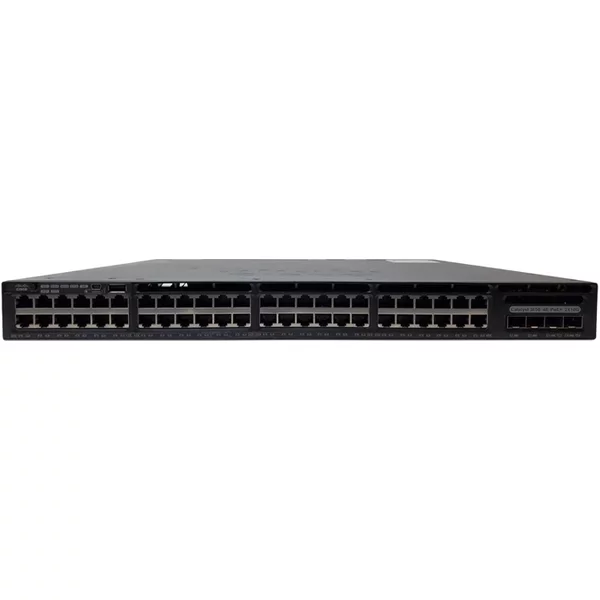 Cisco WS-C3650-48FD-S | Catalyst 3650 Series 3650-48FD 48 X RJ-45 Ports Poe+ 10/100/1000Base-T + 2 X Sfp+ Ports Layer 3 Managed Rack-Mountable Gigabit Ethernet Network Switch-image