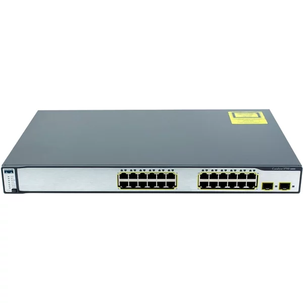 Cisco WS-C3750-24TS-S | Catalyst 3750 Series 3750-24TS 24 X RJ-45 Ports 10/100Base-Tx + 2 X Sfp Ports Layer 3 Managed Rack-Mountable Fast Ethernet Network Switch-image