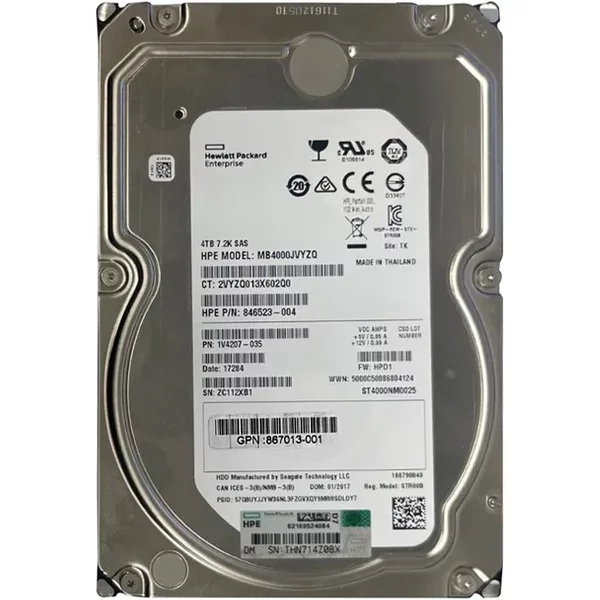 HP 867013-001 | 4TB 7200RPM SAS 12Gb/S 3.5-Inch Internal Hard Drive-image