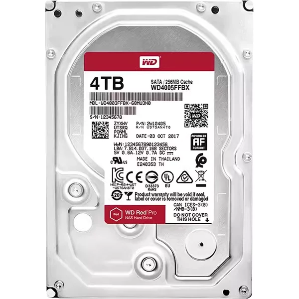 Western Digital WD4005FFBX | Red Pro Air 4TB 3.5-Inch 6Gb/S Sata 7200RPM 256MB Cache NAS Hard Drive-image
