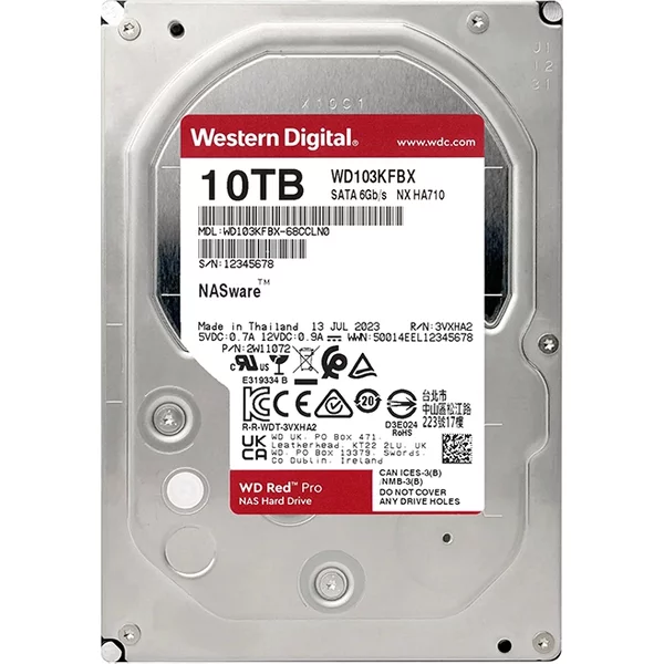 Western Digital WD103KFBX | Red Pro Air 10TB 3.5-Inch 6Gb/S Sata 7200RPM 512MB Cache NAS Hard Drive-image