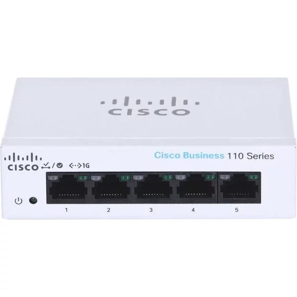 Cisco CBS110-5T-D-NA= | Small Business 110 Series CBS110-5T 5 X Ports 10/100/1000Base-T Layer 2 Unmanaged Desktop Gigabit Ethernet Network Switch-image