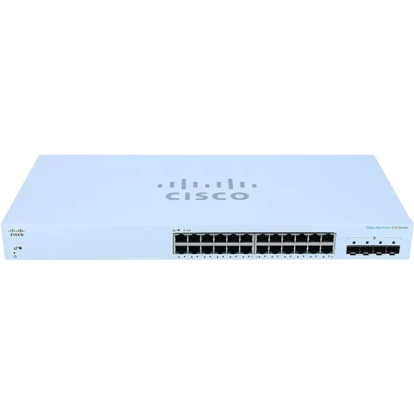 Cisco CBS220-24T-4G-NA | Business 220 CBS220-24P 24 X Ports 10/100/1000Base-T + 4 X Sfp Ports Layer 2 Managed Gigabit Ethernet Network Switch-image