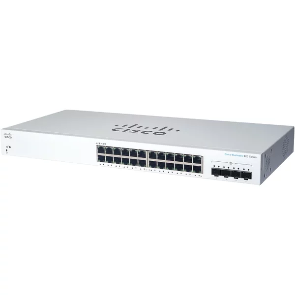 Cisco CBS220-24T-4X | Business 220 Series CBS220-24T-4X 24 X Ports 10/100/1000Base-T + 4 X Sfp+ Ports Layer 2 Managed Rack-Mountable Gigabit Ethernet Network Switch-image