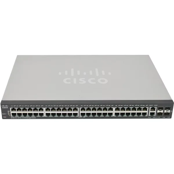 Cisco SF350-48-RF | Small Business 350 Series SF350-48 48 X RJ-45 Ports 10/100Base-Tx + 2 X Combo RJ-45/SFP Ports + 2 X Sfp Ports Layer 3 Managed Rack-Mountable Fast Ethernet Network Switch-image