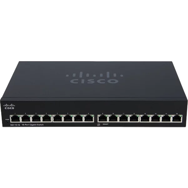 Cisco SG110-16-NA-RF | Small Business 110 Series SG110-16 16 X Ports 10/100/1000Base-T Unmanaged Gigabit Ethernet Network Switch-image