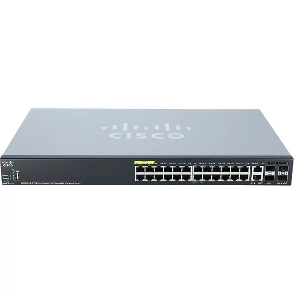 Cisco SG350X-24P-K9-NA | Small Business SG350X-24MP Poe+ 24 X Ports 10/100/1000Base-T + 4 X Sfp Ports + 2 X Uplinks Ports Managed Layer 3 Gigabit Ethernet Switch-image