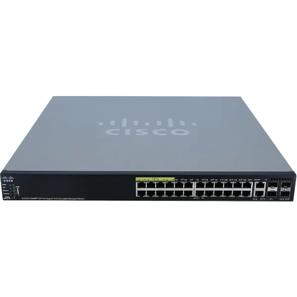 Cisco SG550X-24MPP-K9-NA | Small Business 550X SG550X-24MP 24 X RJ-45 Ports Poe+ 1000Base-T + 2 X Combo RJ-45/SFP+ Ports + 2 X Sfp+ Ports Layer 3 Managed Stackable Rack-Mountable Gigabit Ethernet Network Switch-image