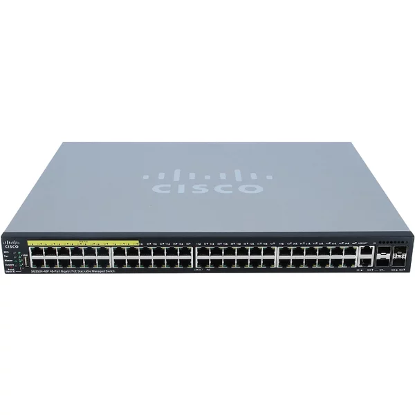 Cisco SG550X-48P-K9 | Small Business 550X Series SG550X-48P 48 X Ports Poe+ 10/100/1000Base-T + 2 X Ports 10Gbase-T Combo Sfp+ + 2 X Ports Sfp+ Stackable Rack-Mountable Layer 3 Managed Gigabit Ethernet Network Switch-image