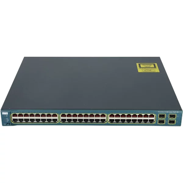 Cisco WS-C3560-48PS-S | Catalyst 3560 Series 48 X Ports Poe 10/100Base-Tx + 4 X Sfp Ports Layer 3 Managed 1U Rack-Mountable Gigabit Ethernet Network Switch-image
