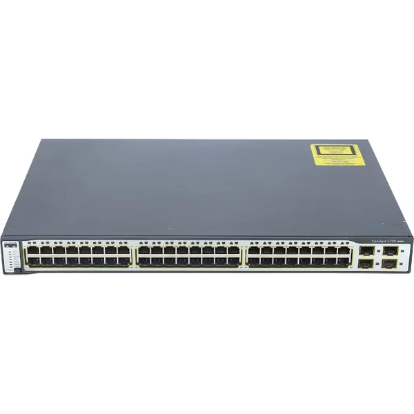 Cisco WS-C3750-48TS-E= | Catalyst 3750 Series 3750-48TS 48 X RJ-45 Ports 10/100Base-Tx + 4 X Sfp Ports Layer 3 Managed Rack-Mountable Fast Ethernet Network Switch-image