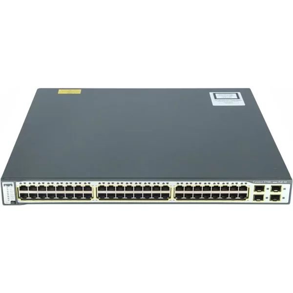 Cisco WS-C3750G-48PS-S= | Catalyst 3750 Series 3750G-48PS 48 X RJ-45 Ports Poe 10/100/1000Base-T + 4 X Sfp Ports Layer 3 Managed 1U Rack-Mountable Gigabit Ethernet Stackable Network Switch-image