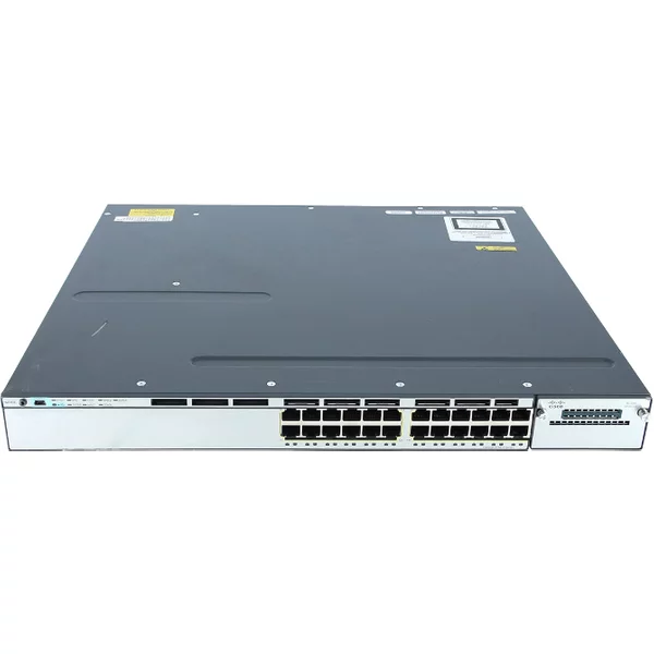 Cisco WS-C3750X-24P-S | Catalyst 3750X Series 3750X-24P 24 X RJ-45 Ports Poe+ 10/100/1000Base-T Layer 3 Managed Rack-Mountable Gigabit Ethernet Network Switch-image