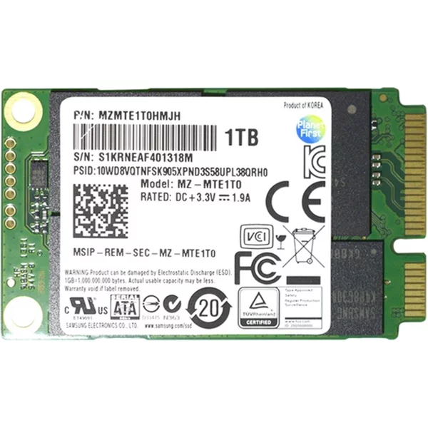 Samsung MZ-MTE1T0 | 840 Evo Series 1TB Triple-Level Cell Sata 6Gb/S Msata 1.8-Inch Solid State Drive-image