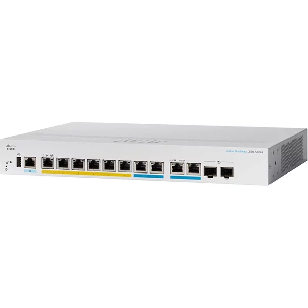 Cisco CBS350-8MGP-2X= | Business 350 6 X RJ-45 Ports Poe+ 1000Base-T 2 X 2.5GE Ports Poe+ 2 X RJ-45 10GE Ports 2 X Sfp+ Ports Layer 2 Managed Rack-Mountable Gigabit Ethernet Network Switch-image