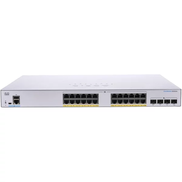 Cisco CBS350-24FP-4X-NA-RF | Business 350 Series CBS350-24FP-4X 24 X RJ-45 Ports Poe+ 10/100/1000Base-T + 4 X Sfp+ Ports Layer 3 Managed Rack-Mountable Gigabit Ethernet Network Switch-image