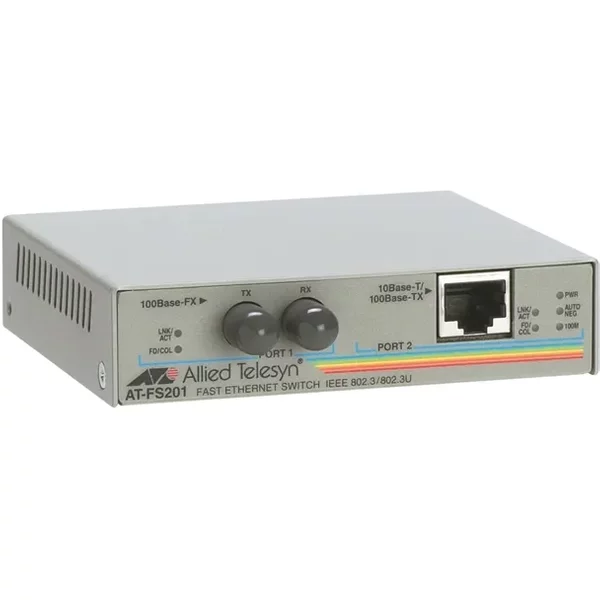 Allied Telesis AT-FS201 | 1 X 10/100Base-Tx Lan 1 X 100Base-Fx Lan Ethernet Switch-image