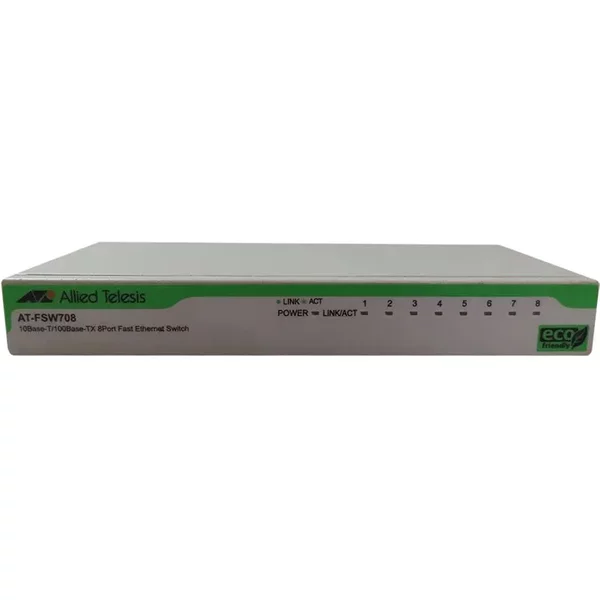 Allied Telesis AT-FSW708 | 10/100Base-Tx X 8-Ports Rack Mountable Unmanaged Fast Ethernet Switch-image