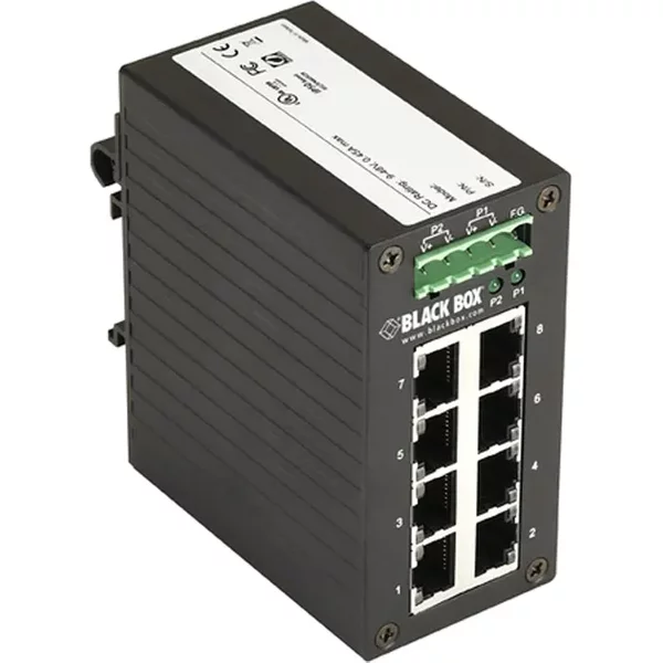 Black Box LGH008A | 8 X Ports 1000Base-T RJ-45 Layer 2 Gigabit Ethernet Hardened Temperature Switch-image