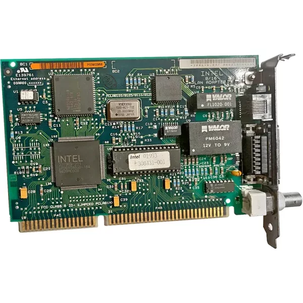 Intel 306451-010 | 8/16-Bit Isa Ethernet Network Interface Card RJ-45 And Aui-image