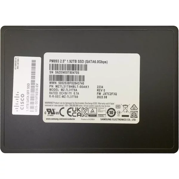 Samsung MZ7L31T9HBLT-00AK1 | PM893 Series 1.92TB 2.5-Inch 6Gb/S Sata V-NAND Tlc Solid State Drive-image