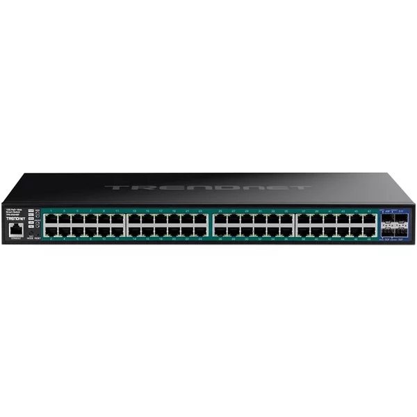Trendnet TPE-3524SF | 48-Ports 10/100/1000Base-T RJ-45 Gbe Poe+ 4-Ports 10Gbase-X Sfp+ Web Smart Rack-Mountable Gigabit Ethernet Network Switch-image